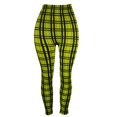 thumbnail image 4 of Leggings de mujer Pantalones de entrenamiento de cintura alta Pantalones de jogging Deportes casuales Medias activas Pantalones a cuadros, 4 of 5