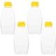 thumbnail image 1 of BRIGHTFUFU 4 botellas de plástico transparente para miel, para envasar alimentos, con tapa, para el hogar (capacidad de 500 g), 1 of 7