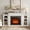 70in, White(23" fireplace), variant on Holliwill 70" Mantel TV Stand Entertainment Center for TVs up to 80" with 23" Fireplace, White & Brown