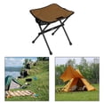 thumbnail image 1 of Taburete plegable para acampar, silla de pesca, asiento compacto para silla para pícnic, taburete plegable Marrón, 1 of 8