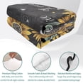 thumbnail image 4 of King Quilt Set 96''x106'', Summer Sunflowers Lightweight Bedspread Coverlet Set with 2 Pillow Shams, Farmhouse Cartoon Botanical Flowers Breathable All Season Quilt Bedding for Bedroom/Guest Room, 4 of 9