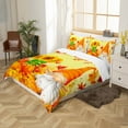 thumbnail image 4 of Erosebridal Cute Gnome Duvet Cover Twin,Plant Flower Sunflower Bedding Sets Twin Size,Autumn Orange Leaves Comforter Cover Twin,Breathable Room Decor,2 Pieces（No Comforter）, 4 of 7