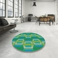 thumbnail image 3 of Ahgly Company Indoor Rectangle Patterned Lime Mint Green Novelty Area Rugs, 5' x 8', 3 of 6