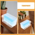 thumbnail image 3 of 2 Pcs Wall Mount Mask And Glove Dispenser Box Clear Plastic Organizer For Laboratory And Office Easy To Clean Gloves Dispenser, 3 of 7