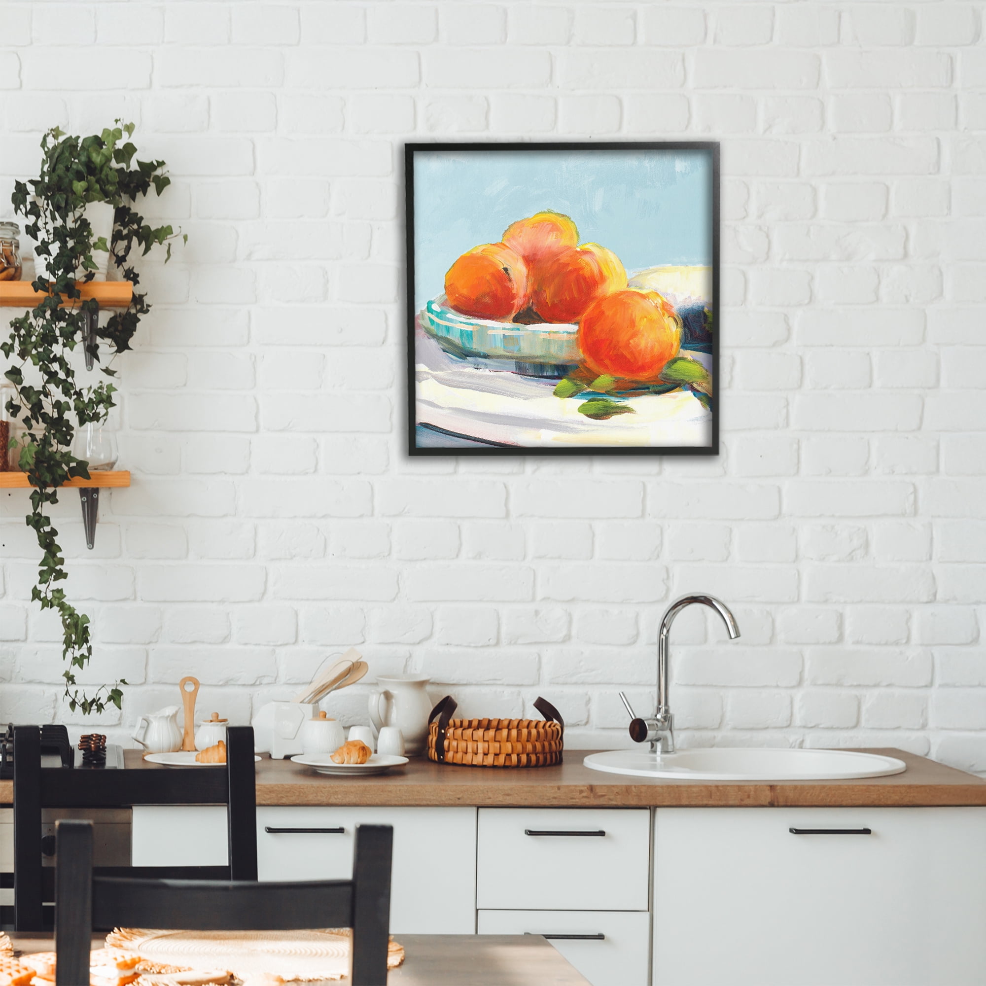 Stupell Industries Citrus Plantation Still Life Black Framed Giclee Art, design by Jane Slivka