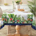 thumbnail image 4 of Tropical Palm Leaf Tablecloth Waterproof, Summer Floral Bordered Rectangle Table Cloth, Washable Table Cover for Kitchen Dining Party Decor (60×84 Inch), 4 of 6
