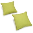 thumbnail image 2 of 18-inch Outdoor Spun Polyester Square Throw Pillows (Set of 2) - Lime, 2 of 2
