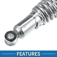 thumbnail image 6 of 1 Pair Motorcycle Rear Suspension Shock 270mm for 50cc 70cc 90cc 125c Chrome Silver Tone, 6 of 6