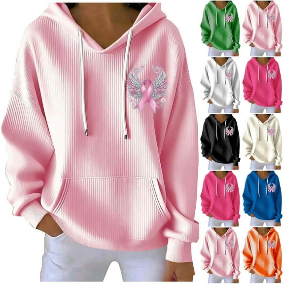 Brondbend Hoodies Women Womens Pullovers Long Sleeved Pocket Drawstring Pullover Solid Color Trendy Oversized Tops Lady Outdoor Fall Winter Clothes Beige