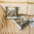 thumbnail image 2 of 3D Deer Throw Pillow Cover,Winter Snow Jungle Scenery Cushion Covers for Couch Sofa Living Room Bedroom Decor,Animals Pillows Cases Rustic Farmhouse Style Pillows Covers,16"Lx16"W, 2 of 6