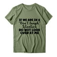 thumbnail image 3 of Gibobby Blusa de Trabajo de Manga Corta Blusa estampada Manga corta Camisas redondas Letras Mujeres Tops T Cuello Túnica Blusa informal para mujer(Verde,XL), 3 of 3