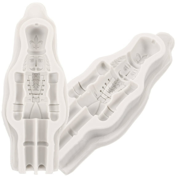 ORDDIART 2Pcs Epoxy Resin Ornament Molds Nutcracker Soldier Craft Making Diy Decoration Home Christmas