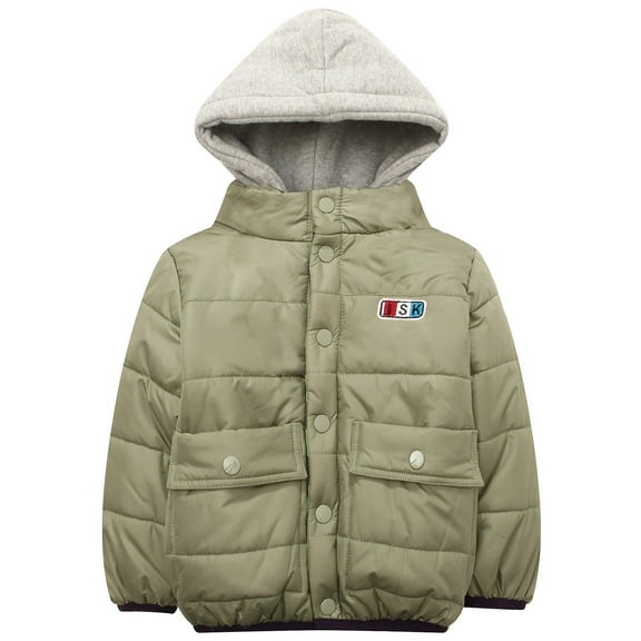 Richie House Boys' Green Padding Jacket with Attached Hood RH1328