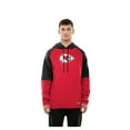 thumbnail image 4 of Men's New Era  Red Kansas City Chiefs Combine Authentic Color Block Raglan Pullover Hoodie, 4 of 5
