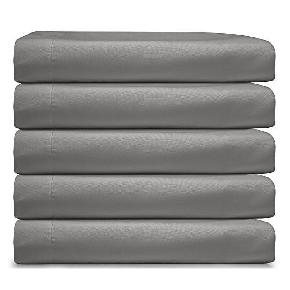 Clara Clark RV/Short Queen 6-Piece Bed Set for Campers - Deep Pocket Fitted Sheet Luxury Soft Microfiber, Gray