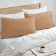 thumbnail image 6 of Nestl Pillow Cases, 1800 Series Luxury Soft Microfiber Queen/Standard Pillow Cases Set of 2 (20"x30"), Breathable & Easy Care Pillow Covers, Mocha Light Brown, 6 of 12