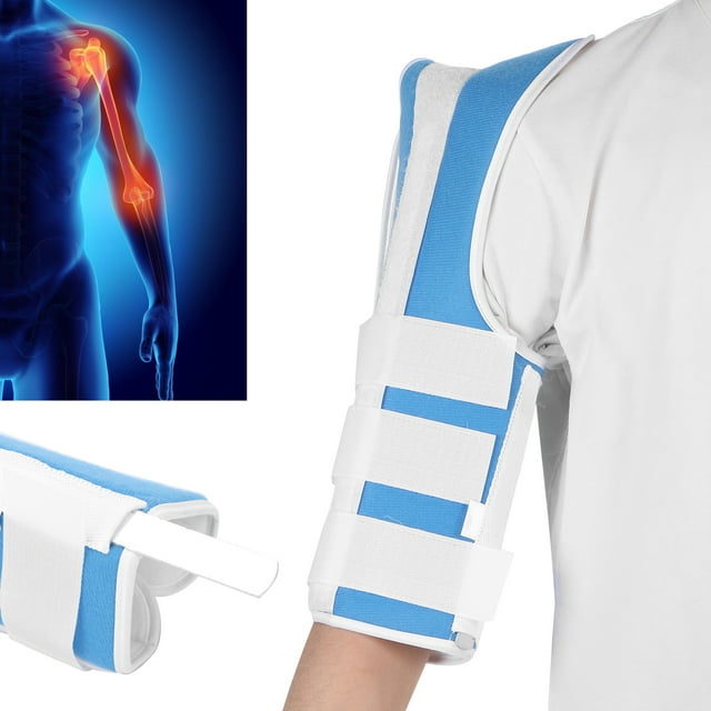 Saluaqui Férula Ajustable Para la Parte Superior del Brazo, Soporte de Eje Humeral Transpirable Con Tira de Aluminio Desmontable, Férula de Fractura Humeral para recuperación de