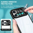 thumbnail image 3 of Sliding Window Clear Resin Phone Case for iPhone X XS XR SE 8 7 Plus Max, Transparent Lens Protective Pop Back Cover, Shockproof and Drop-Proof Shell(Red,7/8 Plus), 3 of 8