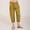 Yellow, variant on Kmdttou Women's Fashionable And Casual Solid Color Elastic Drawstring Waistband Capris on Clearance!
