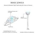 thumbnail image 6 of Rosec Jewels Natural Ethiopian Opal Engagement Ring for Women - 6 mm - Opal Diamond Ring - AAA Quality - with Jewelry Box, 14K White Gold, US 7.00, 6 of 8