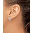 thumbnail image 3 of Sterling Silver Brilliant Embers Rhodium-Plated Cz Hoop Earrings (13 X 15) Made In China qmp531, 3 of 5