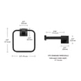 thumbnail image 3 of Globe Electric Upscale Industrial 3-Piece Matte Black Bathroom Accessory Set with 13" 2-Light LED Vanity Light, 3 of 9