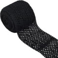 thumbnail image 1 of Cinta elástica de poliéster negra de 5,5 yardas y 4,41 pulgadas de ancho para diadema de ganchillo., 1 of 7