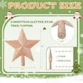 thumbnail image 3 of BlinkLLX 2 Pcs Glitter Christmas Tree Toppers Star 8 Inch Rose Gold Star Christmas Tree Top Decoration for Holiday Christmas Tree Toppers for Xmas Party Indoor & Outdoor Decor, 3 of 14