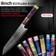 thumbnail image 5 of Cuchillo de Chef Profesional MYVIT Damasco Japonés 8 Pulgadas Mango de Madera Colorido, 5 of 7