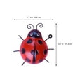 thumbnail image 2 of 4pcs Simulated Iron Ladybug Wall Hanging Decor Ladybird Wall Art Craft, 2 of 8