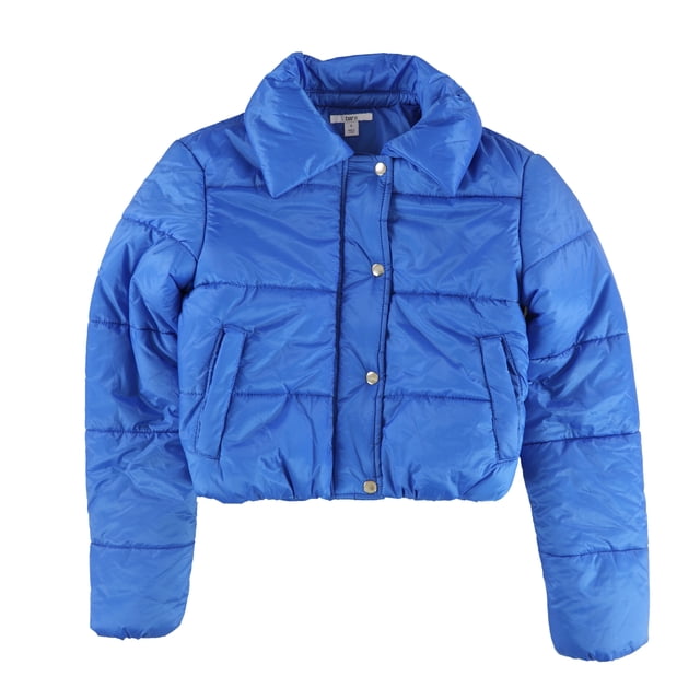 bar III Veste Matelassée Courte pour Femmes, Bleu, Très Petit