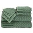 thumbnail image 2 of 6-Piece Cotton Deluxe Plush Bath Towel Set ' Chevron Pattern Plush Sculpted Spa Luxury De, 2 of 4
