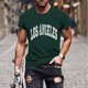 thumbnail image 2 of Camisetas de Manga Larga para Hombres Blusa de Cuello Redondo de Impresión Deportiva, Camiseta de Manga Corta de Moda para la Primavera Y Diaria, 2 of 5