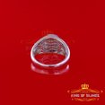 thumbnail image 4 of King of Bling's 0.50CT Real Diamond 925 Sterling Silver White Fashion Masonic Men's Ring Size 12, 4 of 12
