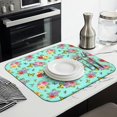 thumbnail image 3 of Pioneer Flower Floral Print Pattern Kitchen Dish Drying Mat 1 Pack, Ultra Absorbent Microfiber Drainer Mat, 16"x18", 3 of 6