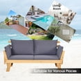 thumbnail image 6 of Aimee Lii Patio Convertible Solid Wood Sofa with Cushion, Outdoor Patio Furniture, 6 of 7