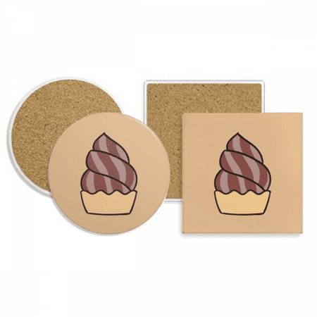 

Chocolate Oatmeal Sweet Ice Coaster Cup Mug Holder Absorbent Stone Cork Base Set