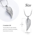 thumbnail image 2 of Angel Wing Cremation Urn Necklace Angel Wings Urn Pendant Memorial Remains Ashes Keepsake Urn Jewelry, 2 of 8