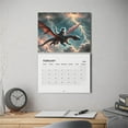 GoeBin 2025 Cat Dragon Rider Calendar,2025 Wall Calendar Funny Cats
