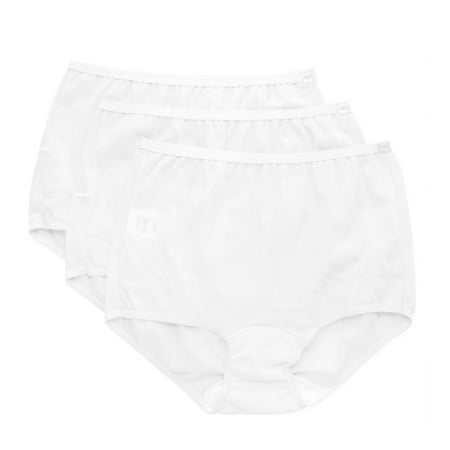 

Women s Shadowline 719 Dixie Belle Scallop Trim Full Brief Panty - 3 Pack (White 5)