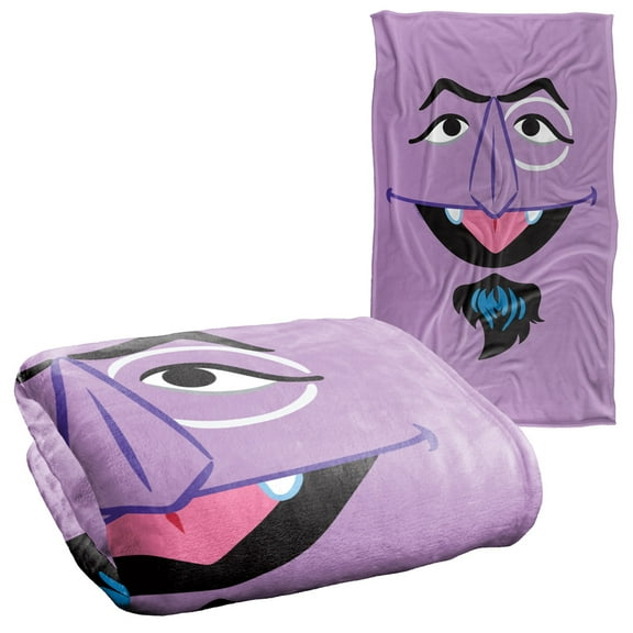 Sesame Street Count Face Officially Licensed Silky Touch Super Soft Throw Blanket 36" x 58"