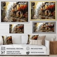 thumbnail image 4 of Designart "Town Alley Denmark Old painting II" Denmark Floater Framed Wall Decor, 4 of 7