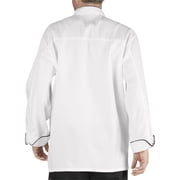 Chef Code Executive Chef Coat Jacket, French Cuffs, Contrast Piping CC103