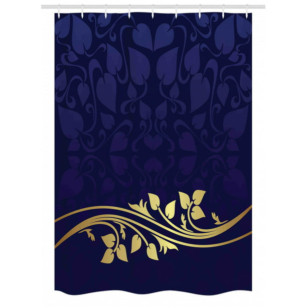 Navy Blue Stall Shower Curtain, Dark Blue Shower Curtain Set