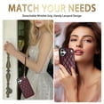 thumbnail image 4 of Wallet Cover for iPhone 16 with Detachable Wrist Strap, Credit Card Slots Holder Magnetic Snap Back PU Leather Kickstand Phone Case for iPhone 16 Girls Women, Winered, 4 of 8