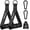 Black, variant on Gym Exercise Handles, Replacement Handle Attachments for Cable Machine Pulleys, Resistance Band and Strength Trainer, Pull Down Workout Accessories, Home Gym Add On Equipment