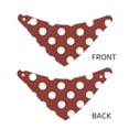 thumbnail image 3 of Easygdp Maroon And White Polka Dot Premium Dog Bandanas Triangle Scarf, Suitable for Small, Medium, and Large Dogs, Dog Pet Apparel.-Medium, 3 of 5