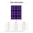 thumbnail image 5 of Sikiie Purple Buffalo Plaid Cozy Flannel Fleece Throw Blanket: Lightweight & Thick for All Seasons - Perfect for Women, Men, & Kids"80"x60", 5 of 6