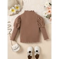 thumbnail image 3 of Bagilaanoe Pack of 3 Toddler Baby Girls T-shirt Long Sleeve Turtleneck Solid Fall Tops 2T 3T 4T 5T 6T Kids Casual Clothes, 3 of 9