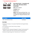 thumbnail image 2 of Rear Brake Pad Set - Compatible with 2018 - 2021 Alfa Romeo Stelvio Quadrifoglio 2019 2020, 2 of 2